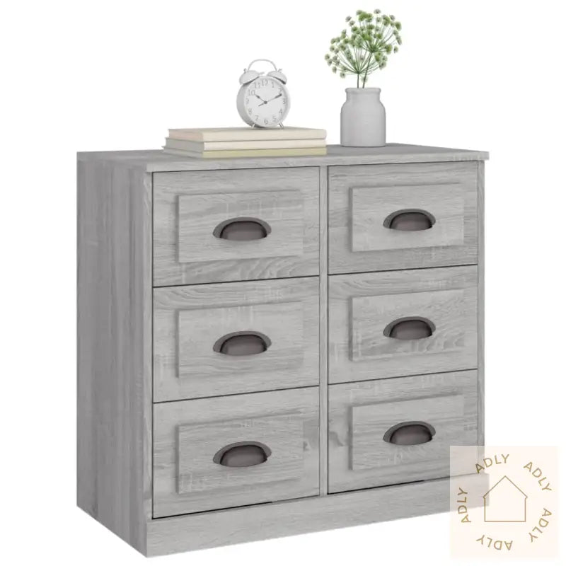 Skjenk Grå Sonoma 70X35,5X67,5 Cm Konstruert Tre
