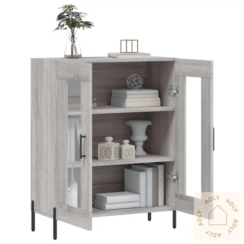 Skjenk Grå Sonoma 69,5X34X90 Cm Konstruert Tre