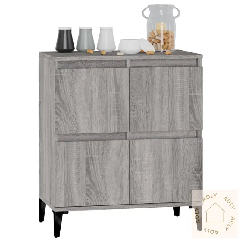 Skjenk Grå Sonoma 60X35X70 Cm Konstruert Tre