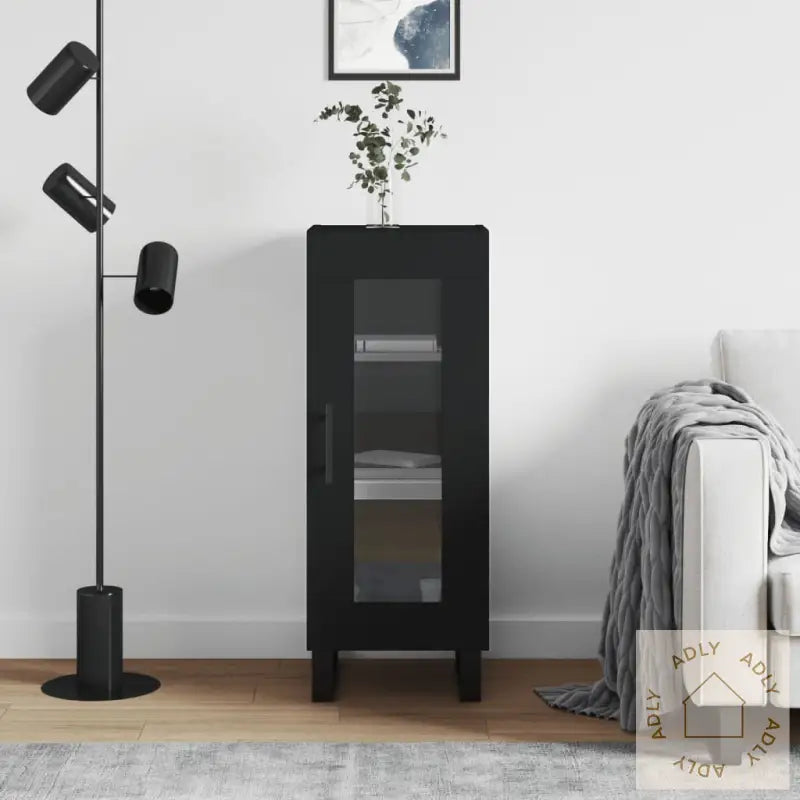 Skjenk Svart 34,5X34X90 Cm Konstruert Tre