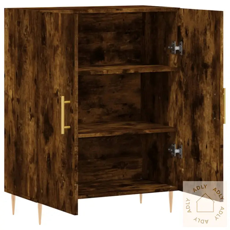 Skjenk Røkt Eik 69,5X34X90 Cm Konstruert Tre