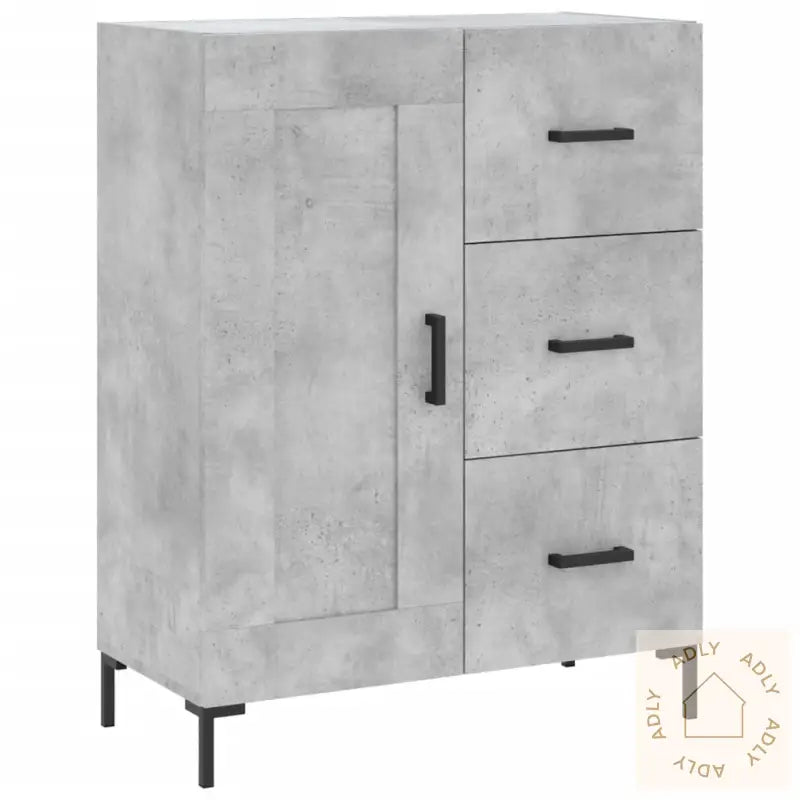 Skjenk Betonggrå 69,5X34X90 Cm Konstruert Tre