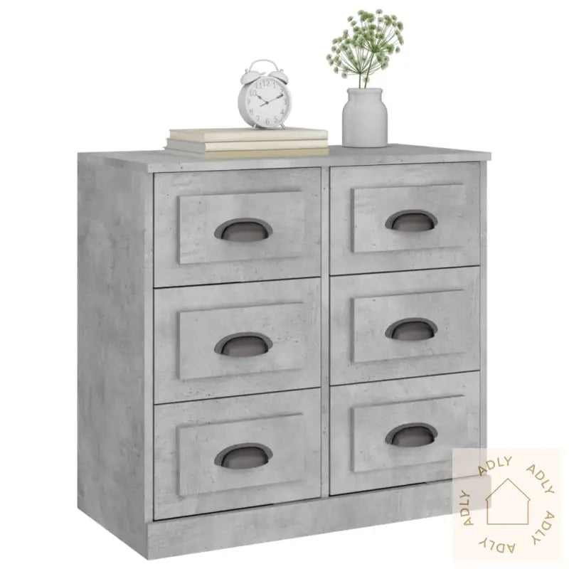 Skjenk Betonggrå 70X35,5X67,5 Cm Konstruert Tre