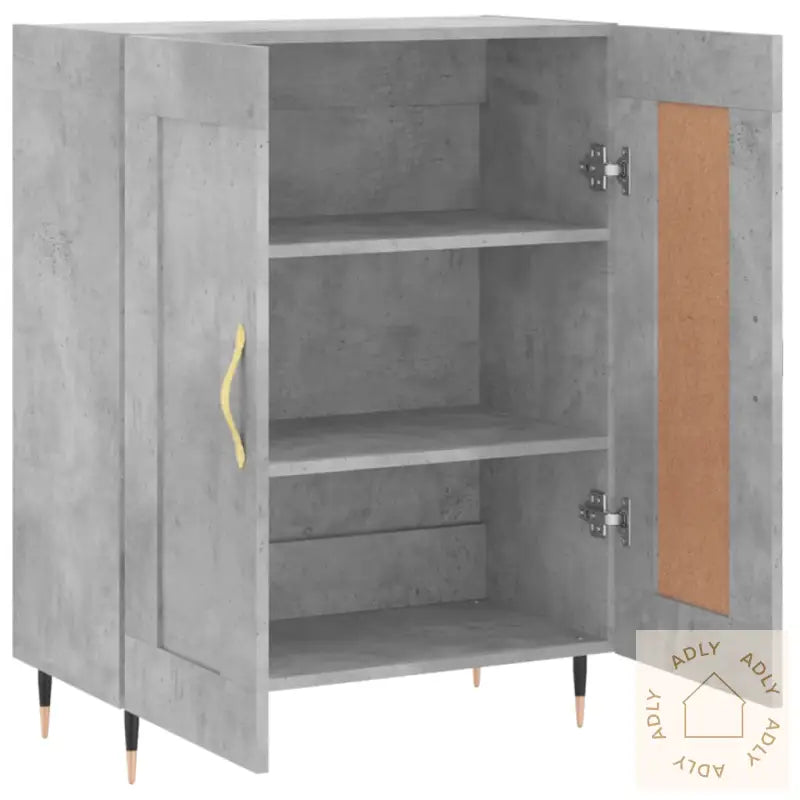 Skjenk Betonggrå 69,5X34X90 Cm Konstruert Tre