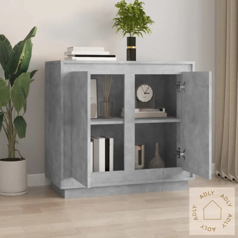 Skjenk Betonggrå 80X34X75 Cm Konstruert Tre