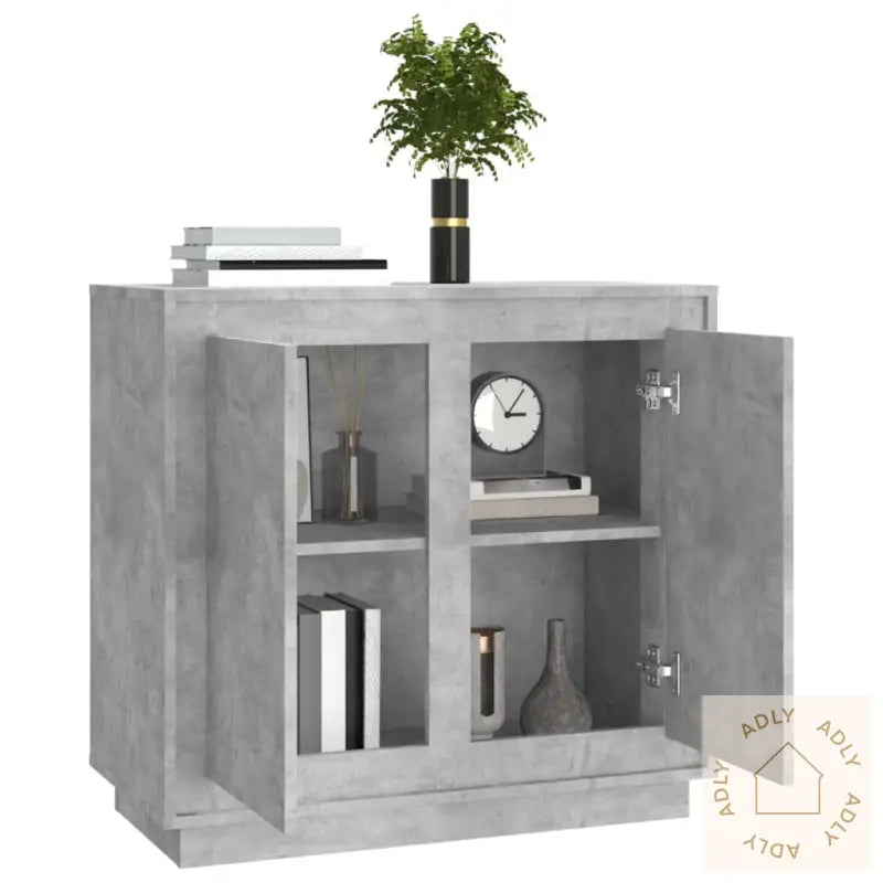 Skjenk Betonggrå 80X34X75 Cm Konstruert Tre