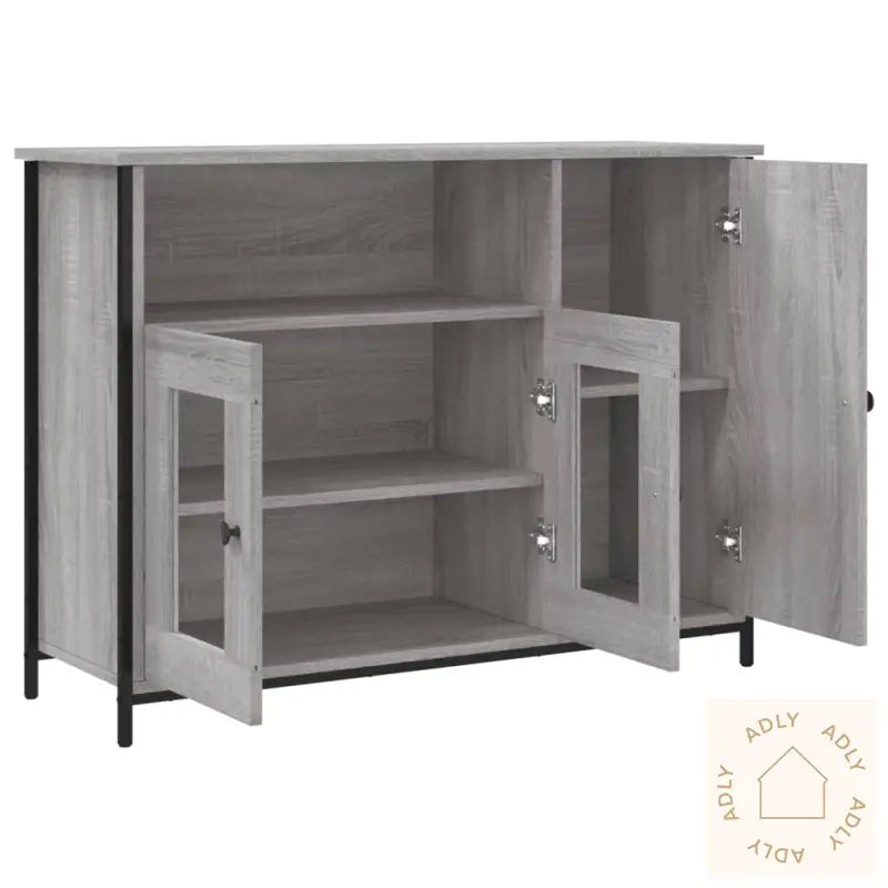 Skjenk Grå Sonoma 100X35X75 Cm Konstruert Tre