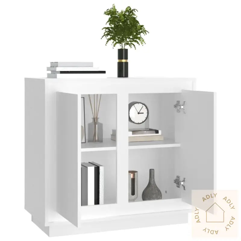 Skjenk Hvit 80X34X75 Cm Konstruert Tre