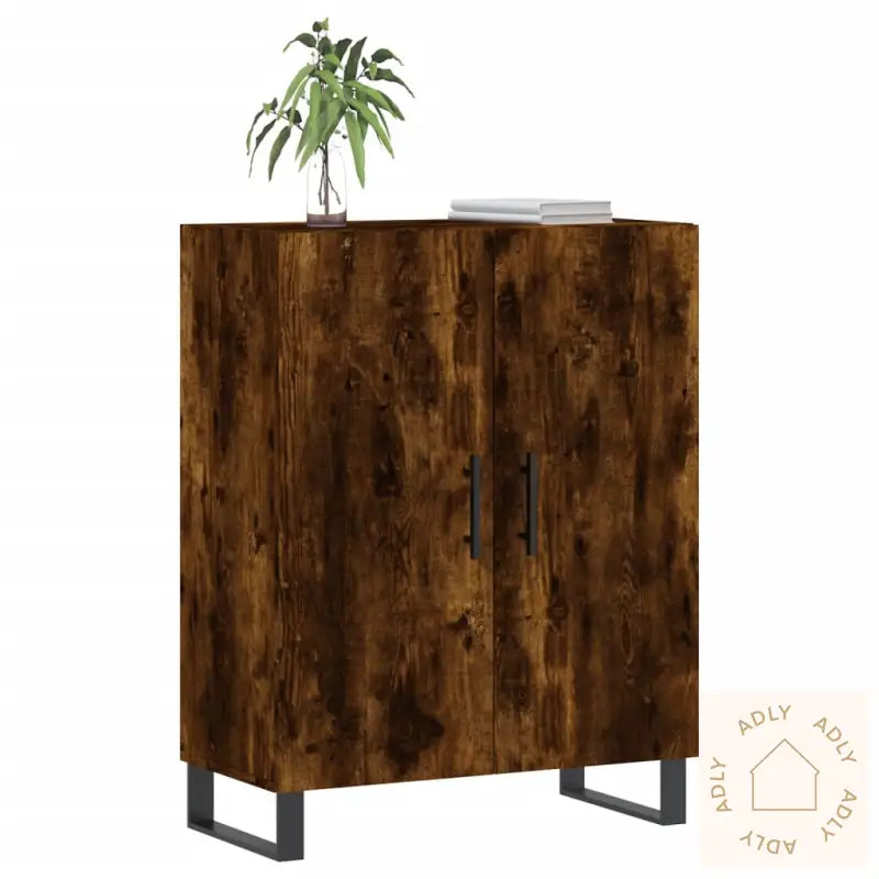 Skjenk Røkt Eik 69,5X34X90 Cm Konstruert Tre