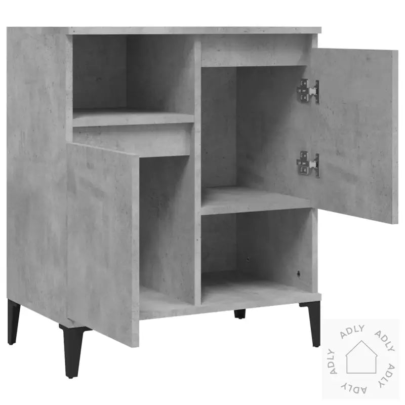 Skjenk Betonggrå 60X35X70 Cm Konstruert Tre