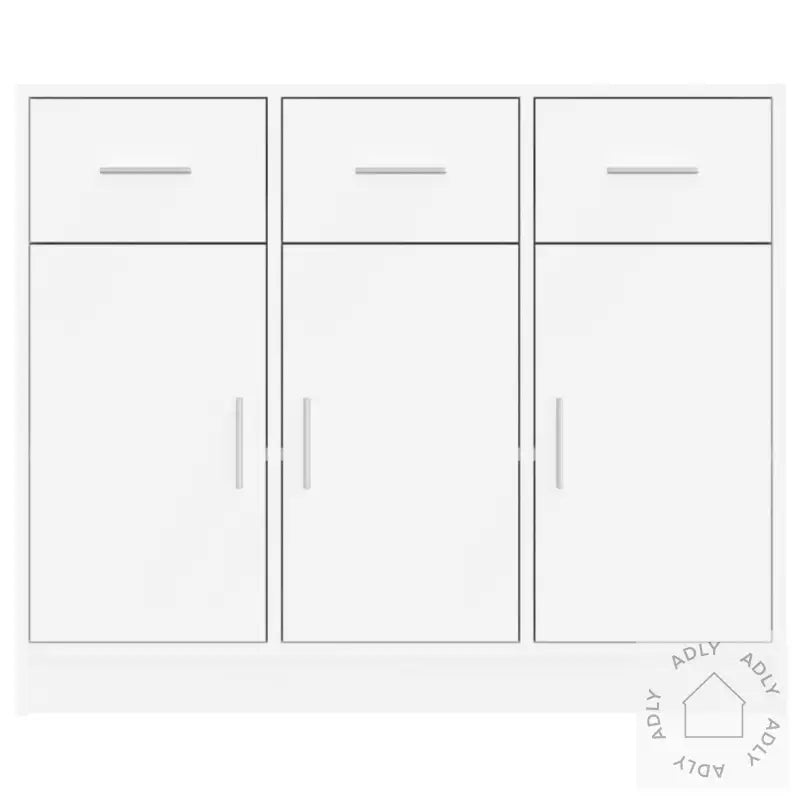 Skjenk Hvit 91X28X75 Cm Konstruert Tre