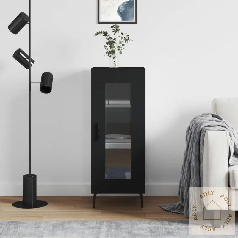 Skjenk Svart 34,5X34X90 Cm Konstruert Tre