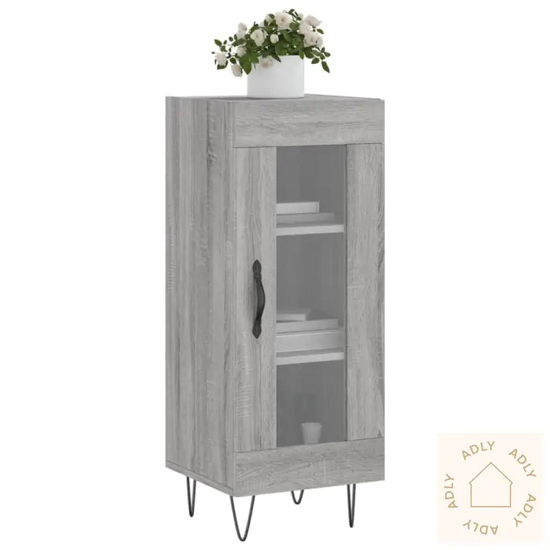 Skjenk Grå Sonoma 34,5X34X90 Cm Konstruert Tre