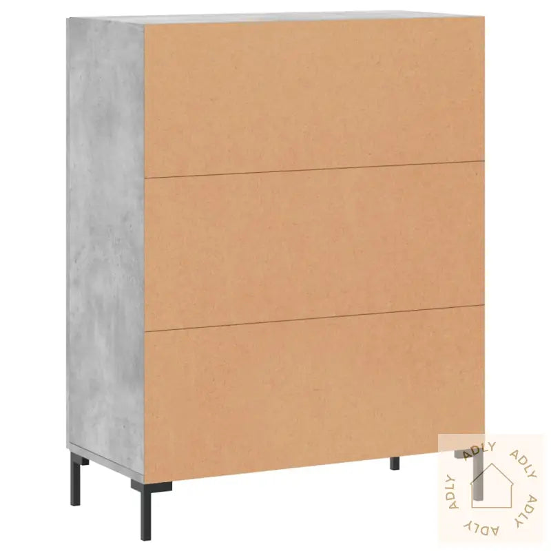 Skjenk Betonggrå 69,5X34X90 Cm Konstruert Tre