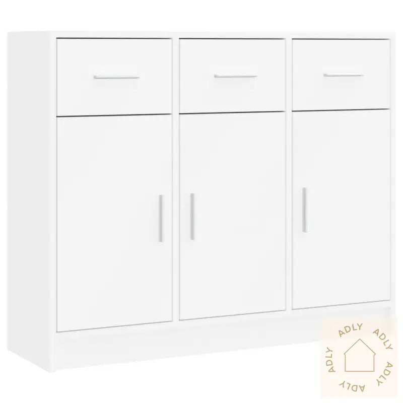 Skjenk Hvit 91X28X75 Cm Konstruert Tre