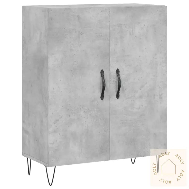 Skjenk Betonggrå 69,5X34X90 Cm Konstruert Tre