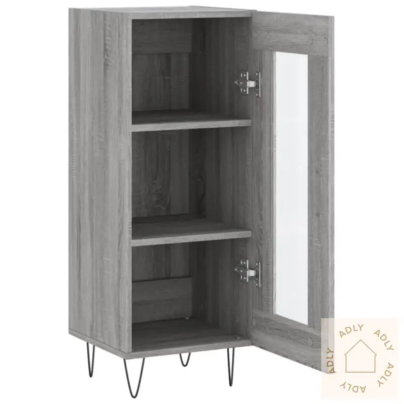 Skjenk Grå Sonoma 34,5X34X90 Cm Konstruert Tre