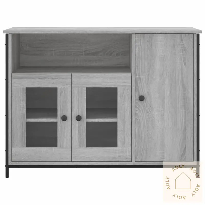 Skjenk Grå Sonoma 100X35X75 Cm Konstruert Tre