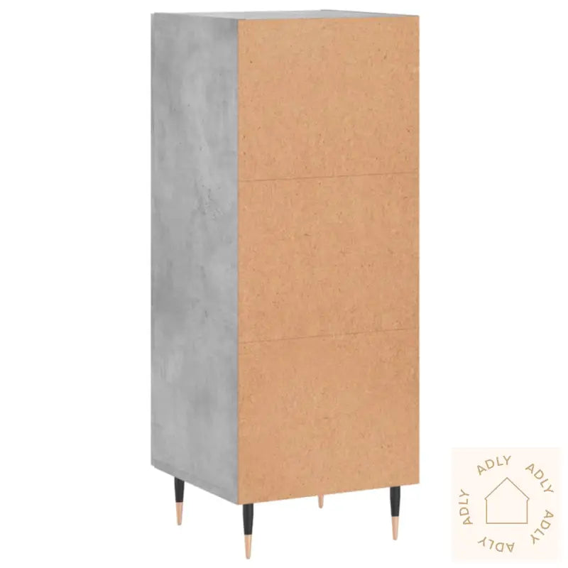 Skjenk Betonggrå 34,5X34X90 Cm Konstruert Tre