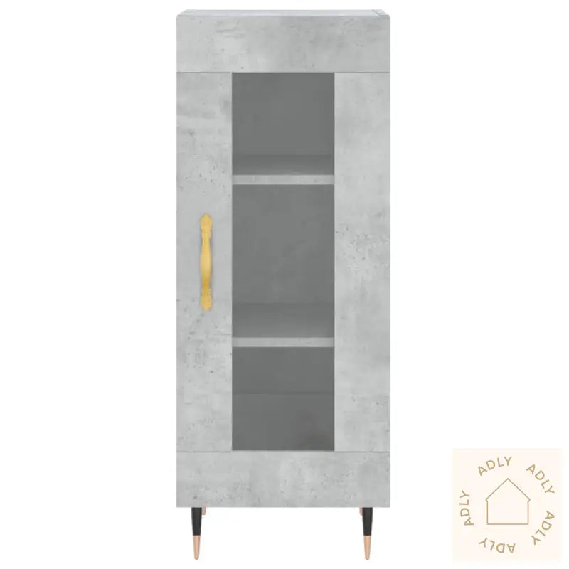 Skjenk Betonggrå 34,5X34X90 Cm Konstruert Tre