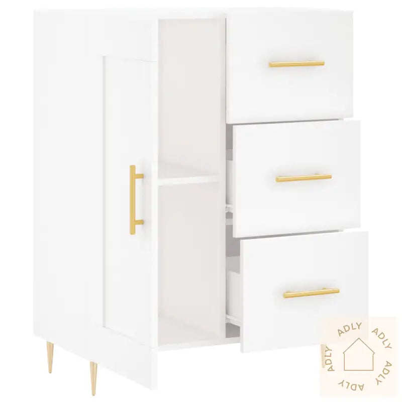Skjenk Hvit 69,5X34X90 Cm Konstruert Tre