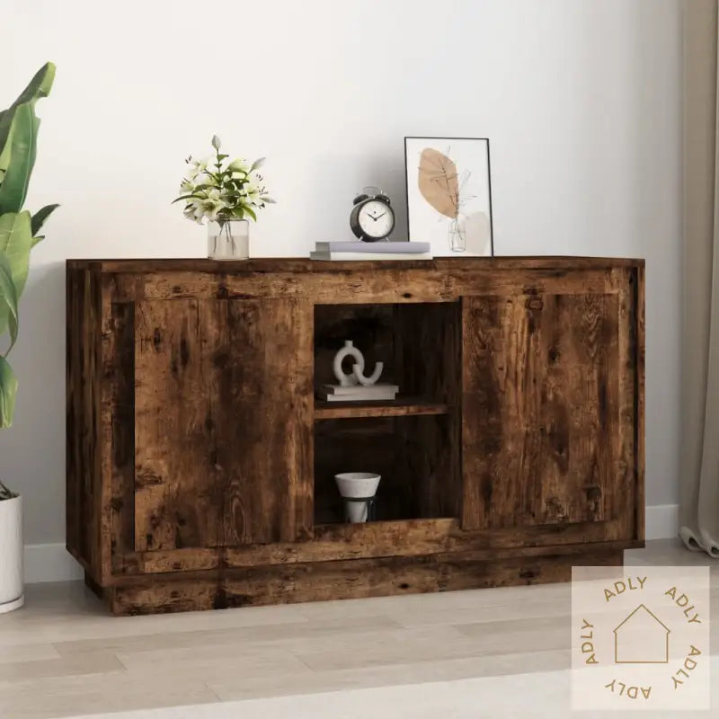 Skjenk Røkt Eik 102X35X60 Cm Konstruert Tre
