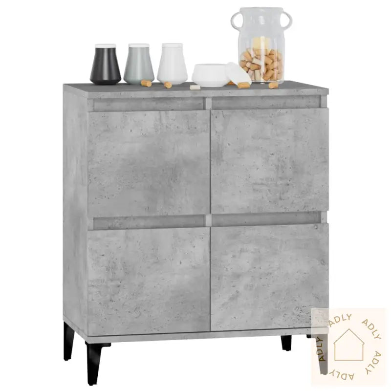 Skjenk Betonggrå 60X35X70 Cm Konstruert Tre