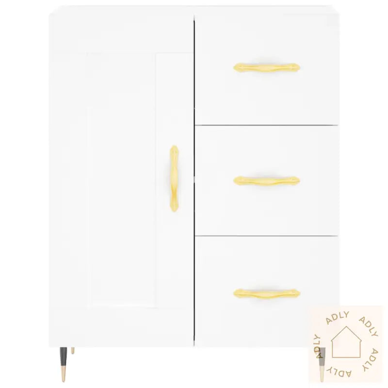 Skjenk Hvit 69,5X34X90 Cm Konstruert Tre