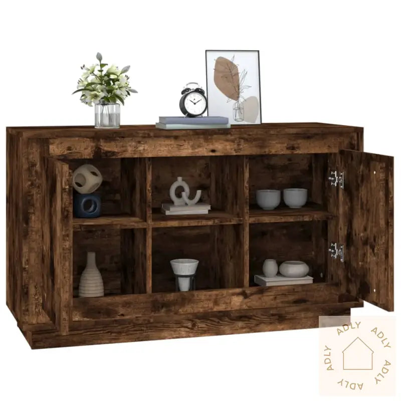 Skjenk Røkt Eik 102X35X60 Cm Konstruert Tre