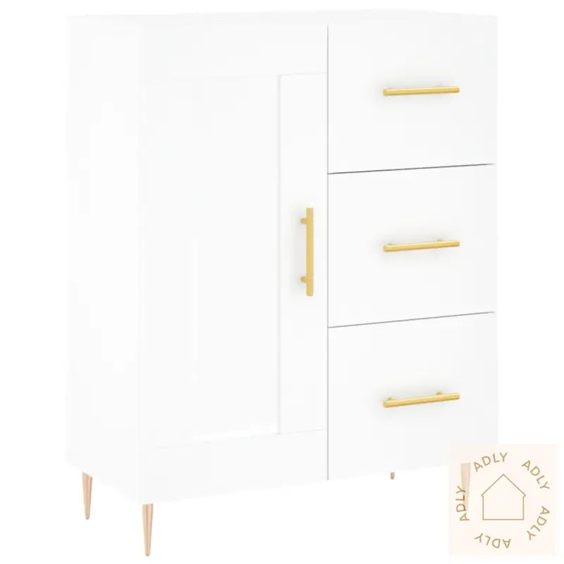 Skjenk Hvit 69,5X34X90 Cm Konstruert Tre