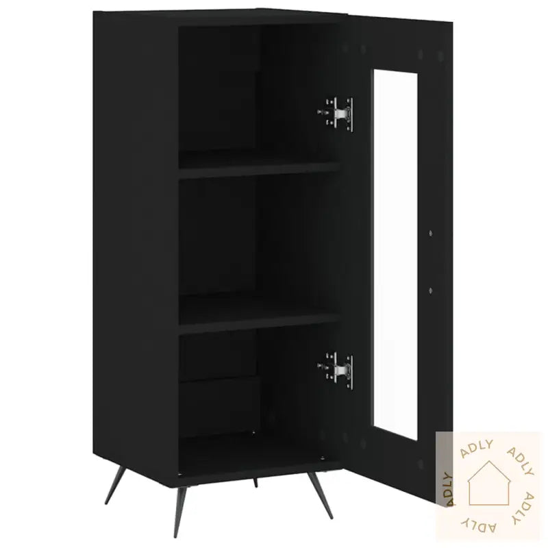 Skjenk Svart 34,5X34X90 Cm Konstruert Tre