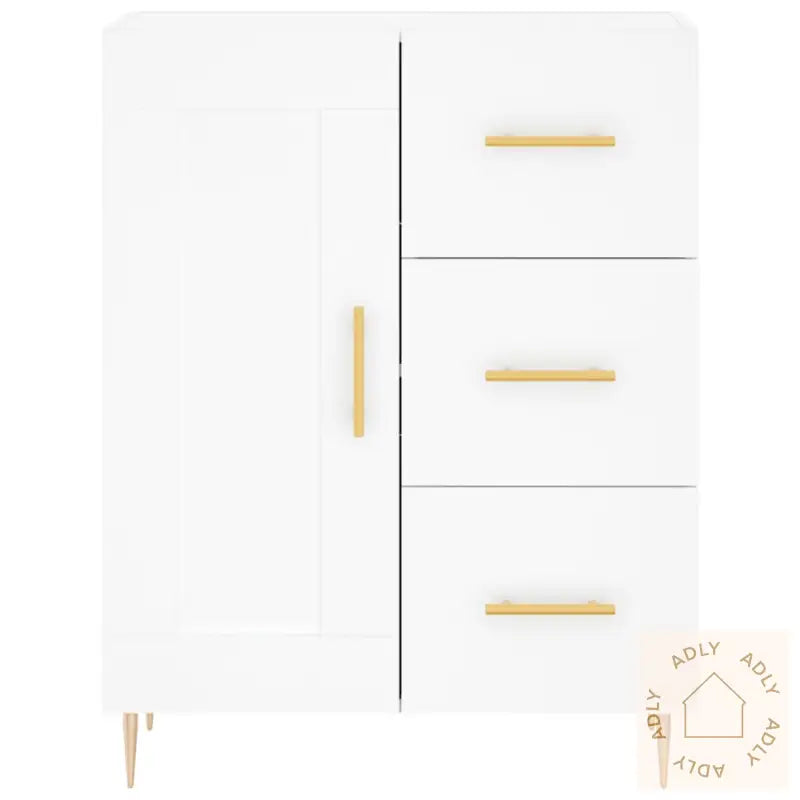 Skjenk Hvit 69,5X34X90 Cm Konstruert Tre