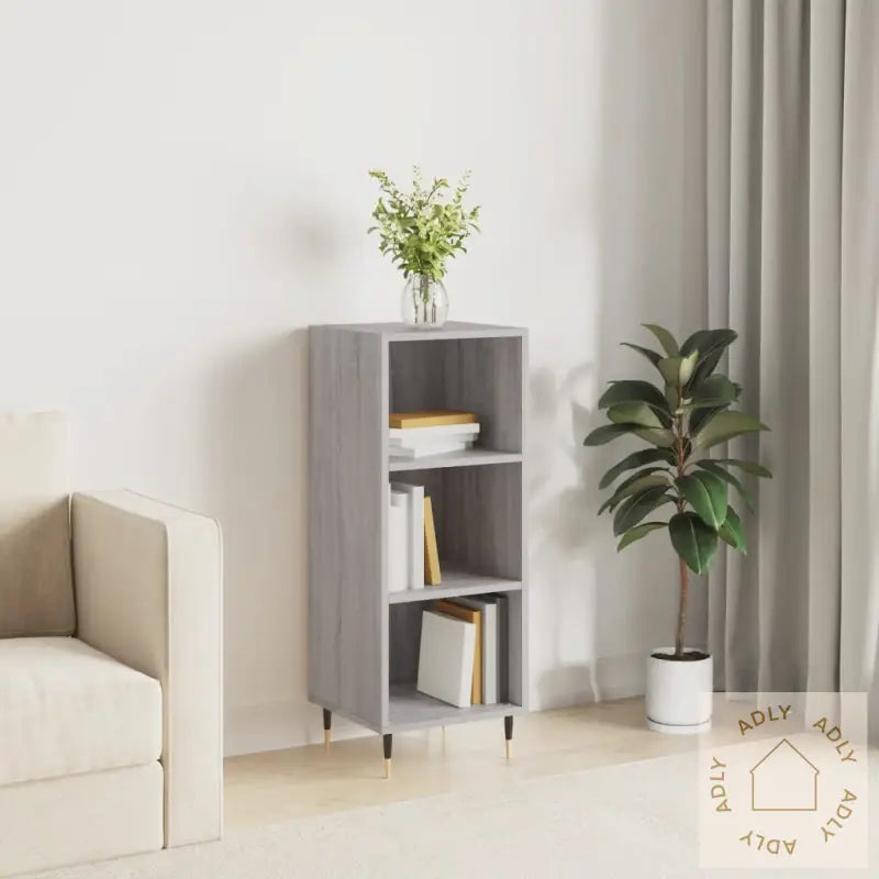 Skjenk Grå Sonoma 34,5X32,5X90 Cm Konstruert Tre