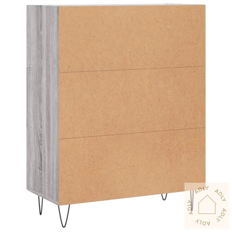 Skjenk Grå Sonoma 69,5X34X90 Cm Konstruert Tre