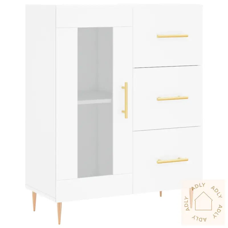 Skjenk Hvit 69,5X34X90 Cm Konstruert Tre