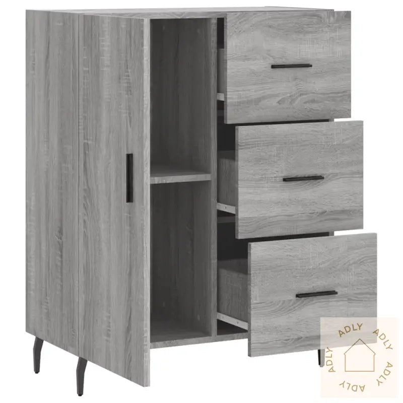 Skjenk Grå Sonoma 69,5X34X90 Cm Konstruert Tre