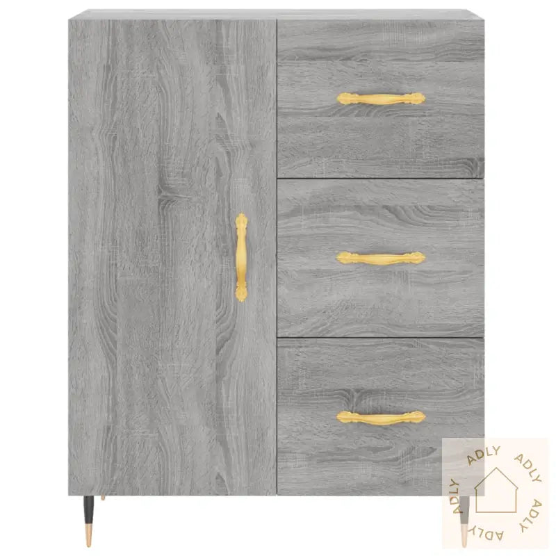 Skjenk Grå Sonoma 69,5X34X90 Cm Konstruert Tre