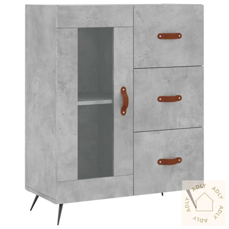 Skjenk Betonggrå 69,5X34X90 Cm Konstruert Tre
