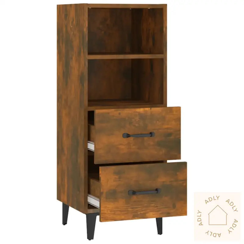 Skjenk Røkt Eik 34,5X34X90 Cm Konstruert Tre