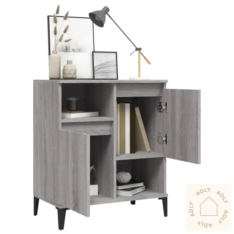 Skjenk Grå Sonoma 60X35X70 Cm Konstruert Tre