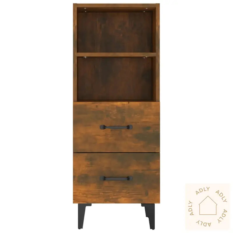 Skjenk Røkt Eik 34,5X34X90 Cm Konstruert Tre