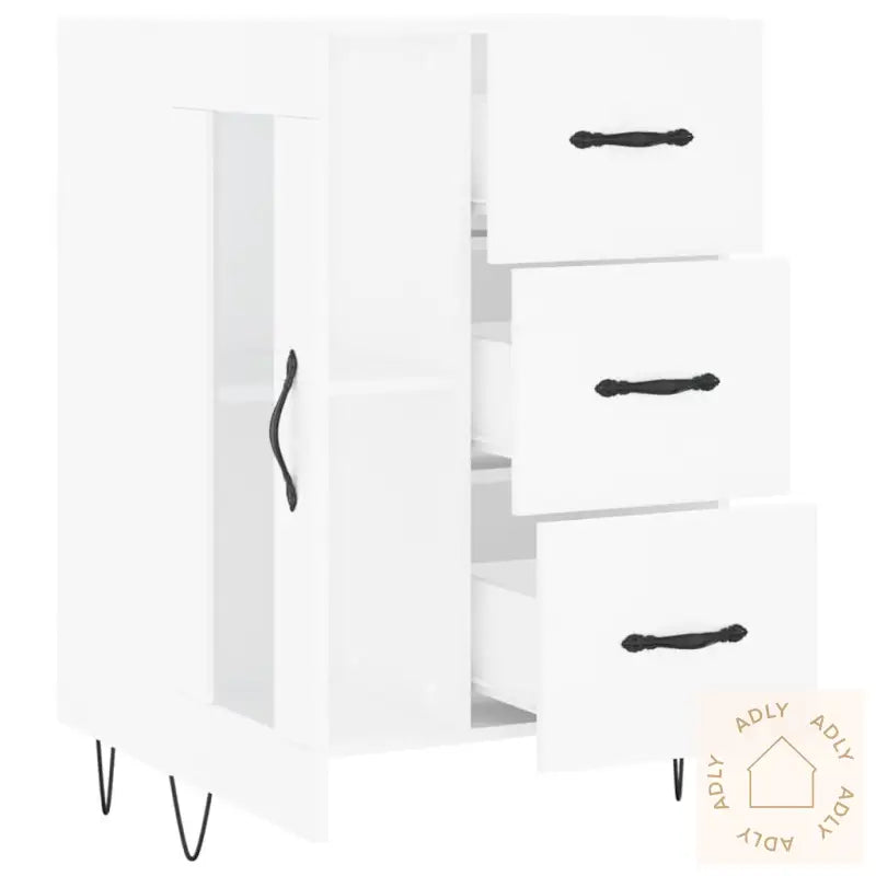 Skjenk Hvit 69,5X34X90 Cm Konstruert Tre