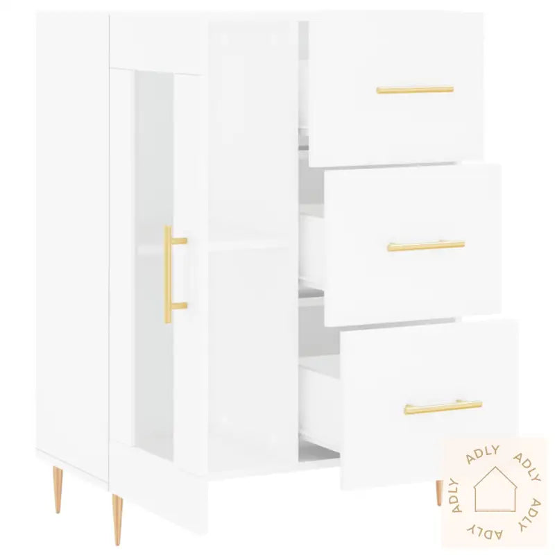 Skjenk Hvit 69,5X34X90 Cm Konstruert Tre