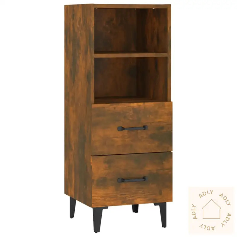 Skjenk Røkt Eik 34,5X34X90 Cm Konstruert Tre