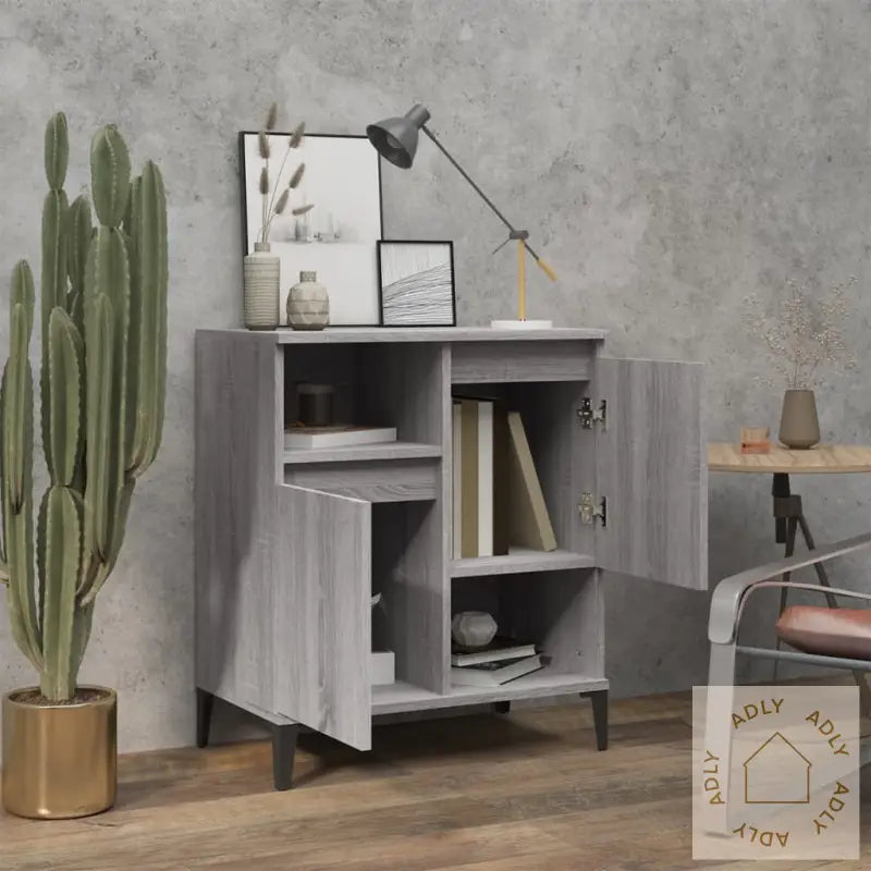 Skjenk Grå Sonoma 60X35X70 Cm Konstruert Tre