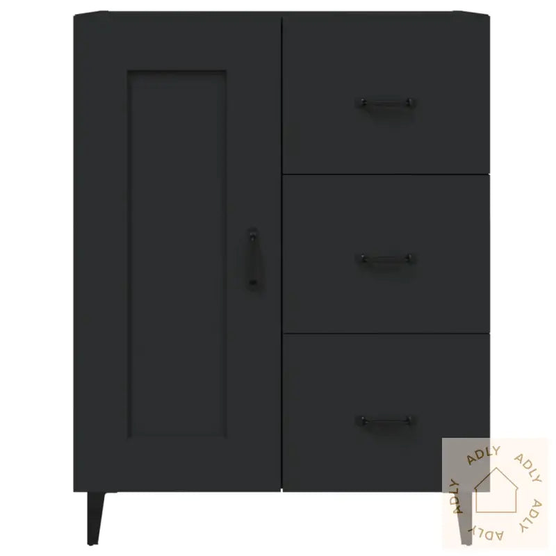 Skjenk Svart 69,5X34X90 Cm Konstruert Tre