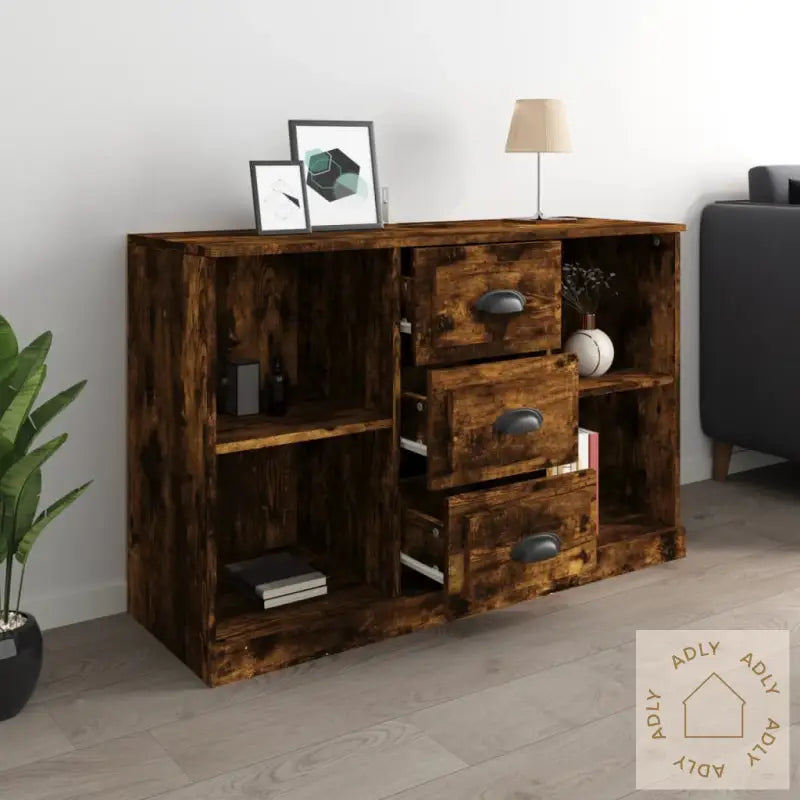 Skjenk Røkt Eik 104,5X35,5X67,5 Cm Konstruert Tre