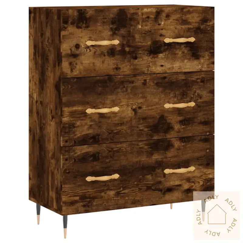 Skjenk Røkt Eik 69,5X34X90 Cm Konstruert Tre
