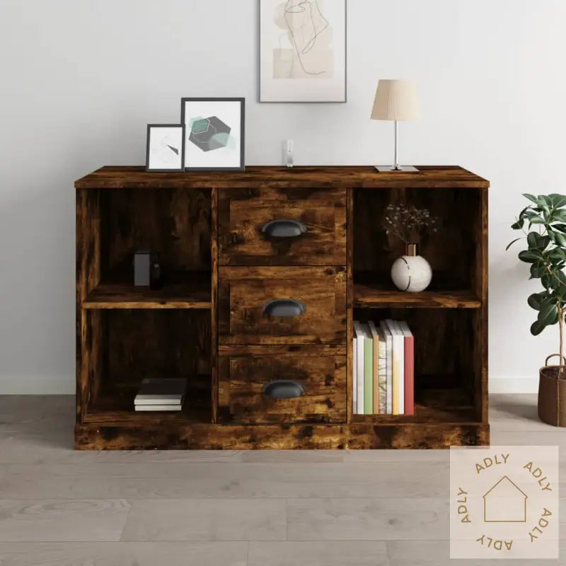 Skjenk Røkt Eik 104,5X35,5X67,5 Cm Konstruert Tre
