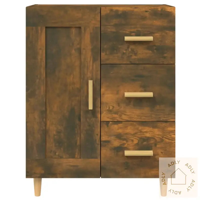 Skjenk Røkt Eik 69,5X34X90 Cm Konstruert Tre